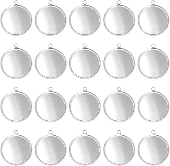 Pendant Blank Bezel - 20 Pezzi Vassoi Pendenti con Lunetta