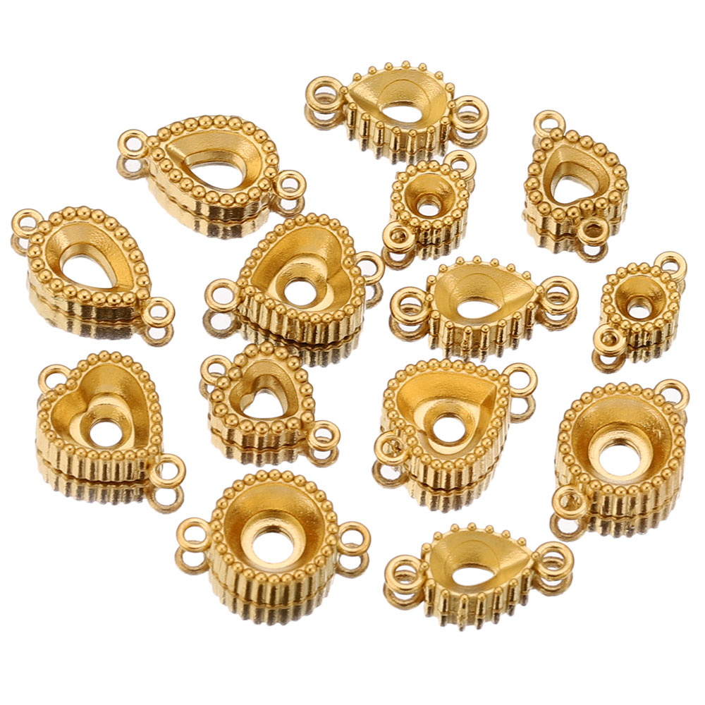 Pendant Blank Bezel - 10 pezzi in acciaio inossidabile doppio