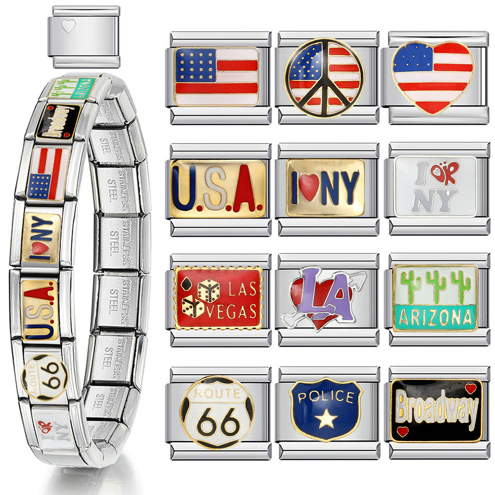 Jewelry Making New York - 1pc Y2K braccialetto con ciondoli italiani