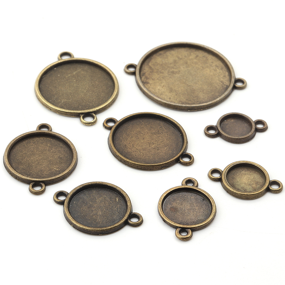 Pendant Blank Bezel - 10 pz 8/10/12/14/16/18/20/25mm Base Cabochon Rotonda