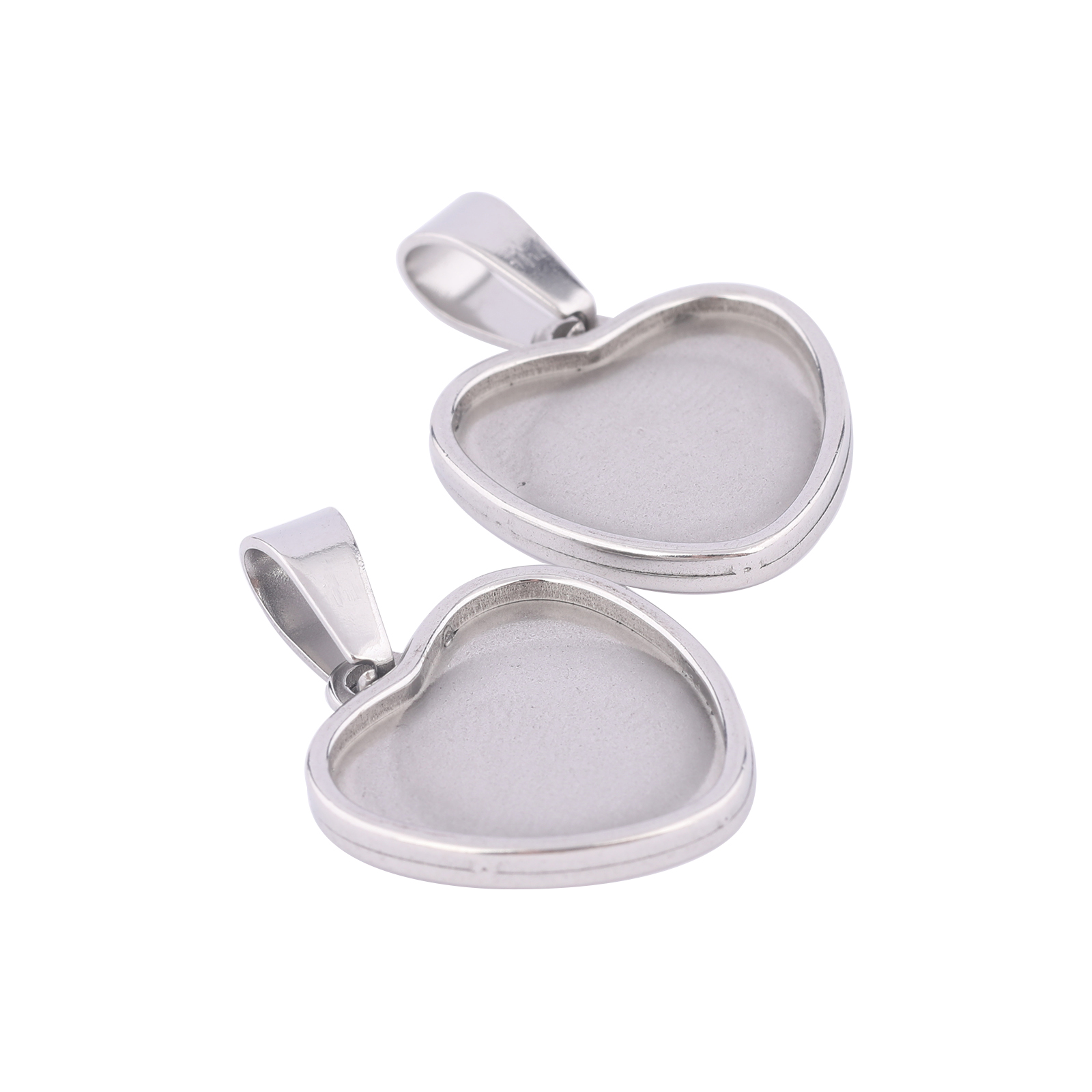 Pendant Blank Bezel - 10 pz In Acciaio Inox Misura