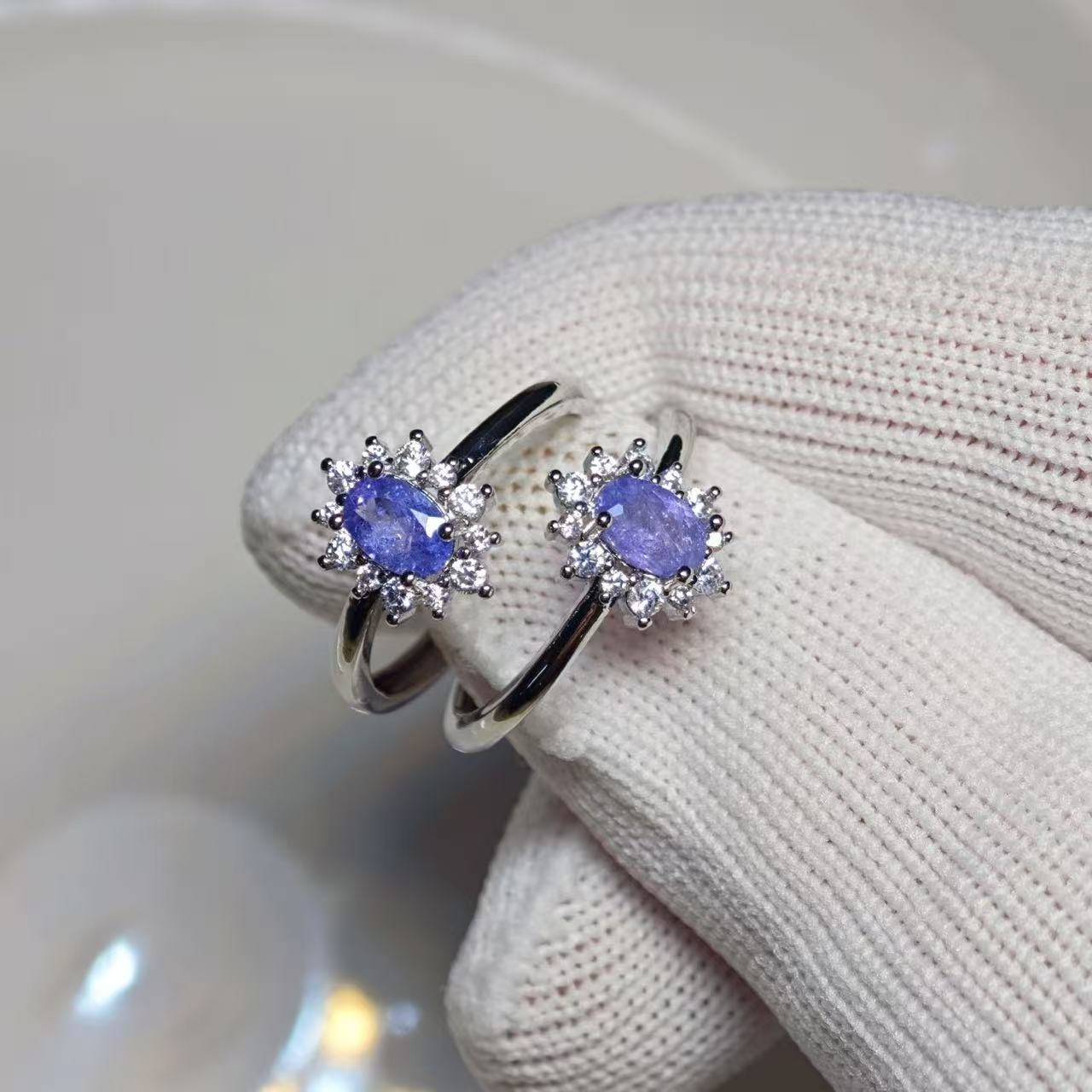 Ring Blank Adjustable - Anello in Tanzanite Naturale Regolabile, Gioiello