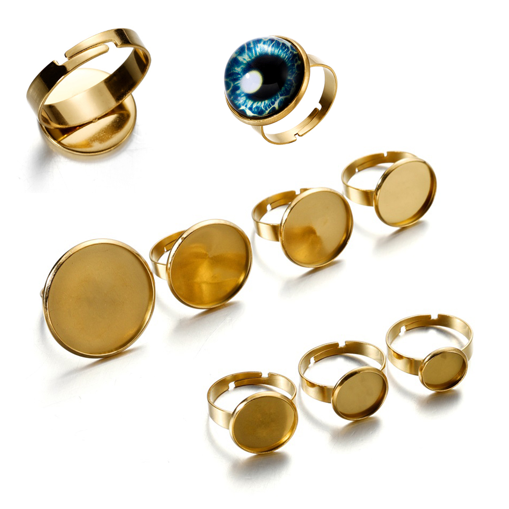 Ring Blank Adjustable - 10 Pezzi Base Anello Regolabile in