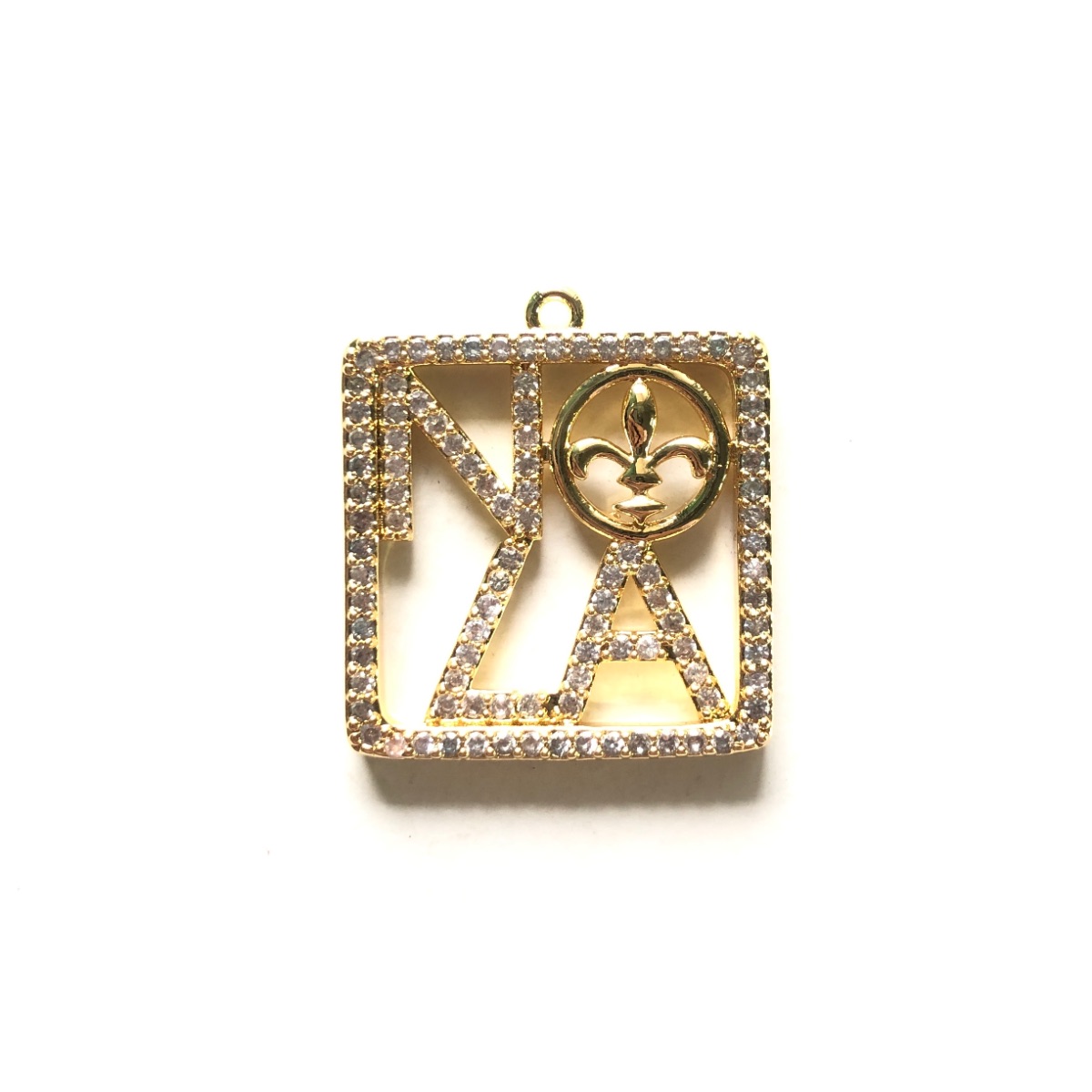 5pcs Zirconia Pave NOLA Fleur  - Jewelry Making New Orleans recensione e prezzo