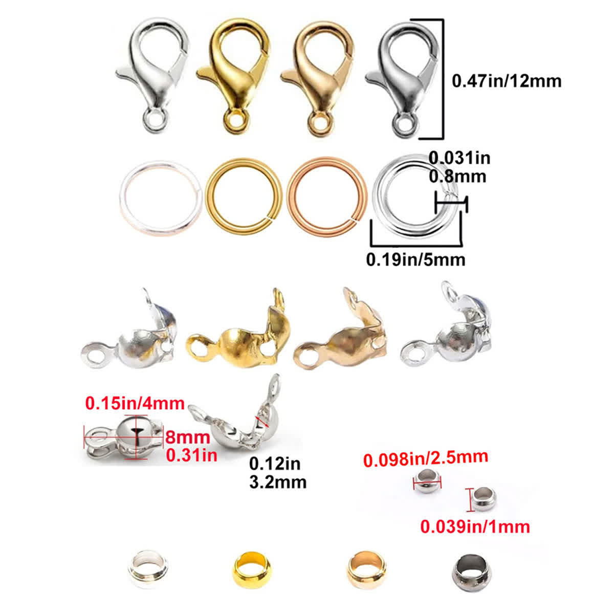 Set di 4 Perline in Lega Multi - Jewelry Making Education recensione e prezzo