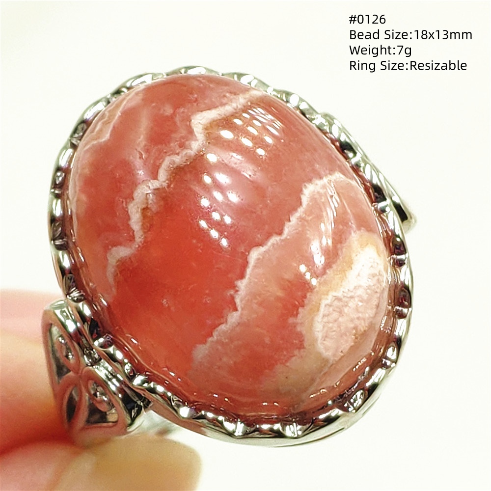 Anello con rodocrosite rosa na - Ring Blank Adjustable recensione e prezzo