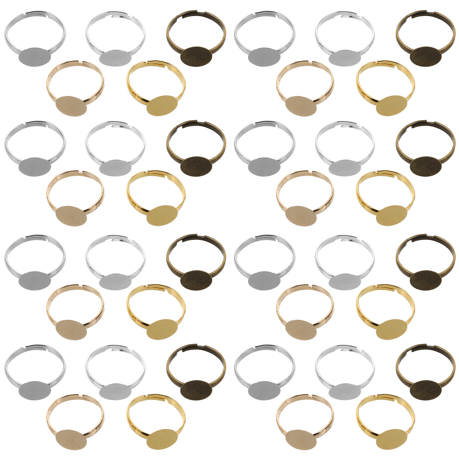 100 Pezzi Basi per Anelli con  - Ring Blank Adjustable recensione e prezzo